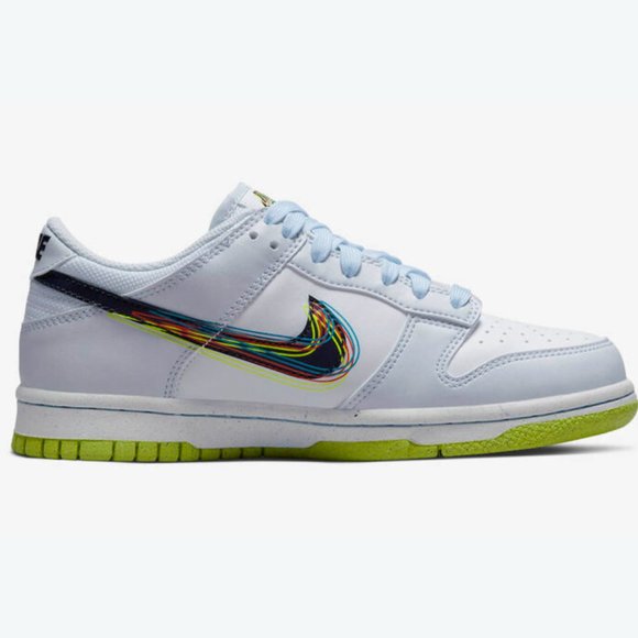 [BRAND NEW] NIKE DUNK LOW 3D SWOOSH GREY GS YOUTH SHOES SIZE 5.5Y SNEAKERS - Picture 4 of 12